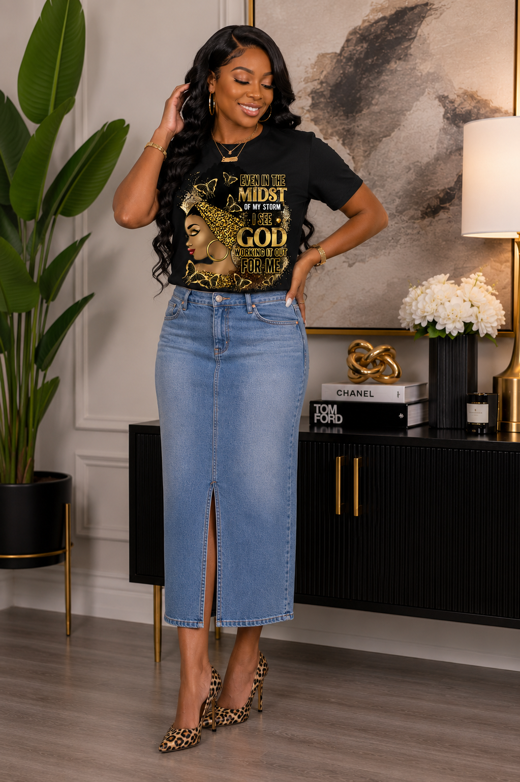 Even In The Midst Gold Tee
