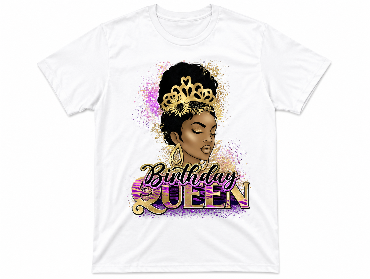 Birthday Queen Gold Tee