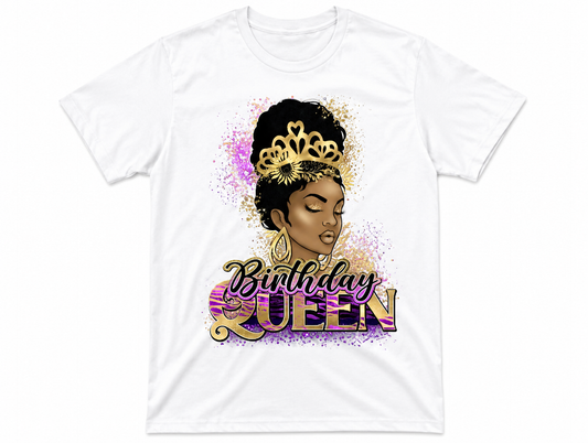 Birthday Queen Gold Tee