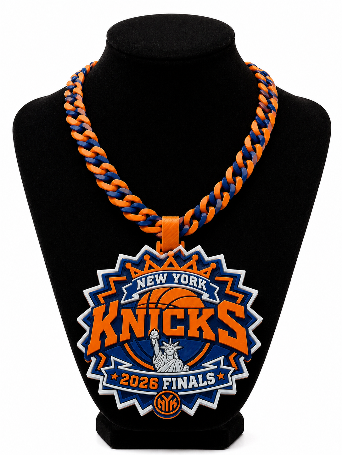 New York Knicks Inspired Hype Chain Necklace | 3D Printed Fan Collectible