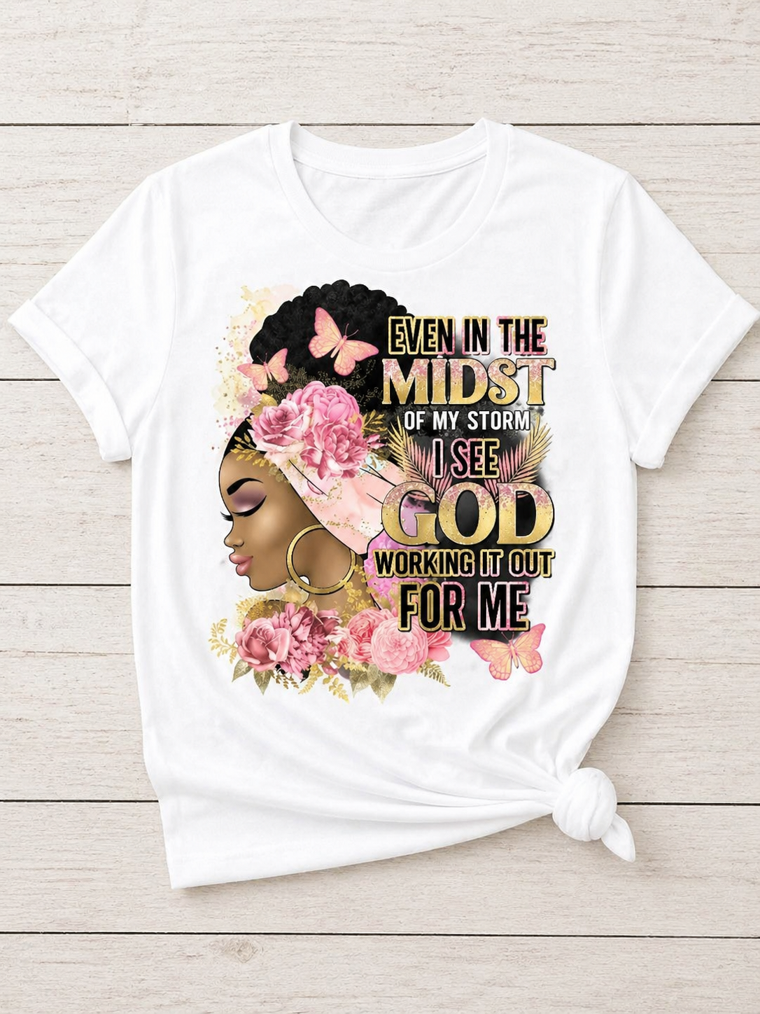 Even In The Midst Pink Tee