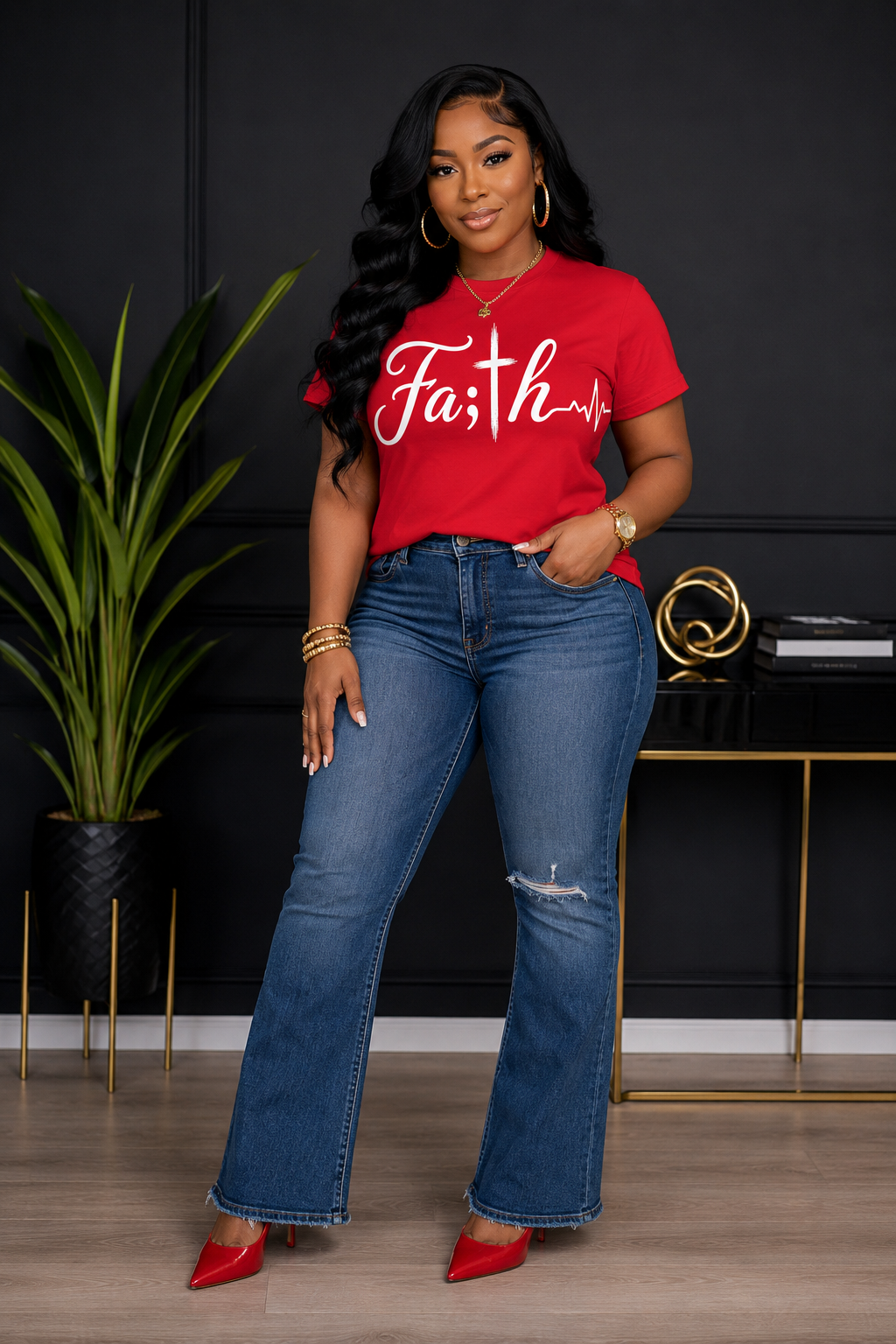 Faith Heartbeat Graphic Tee