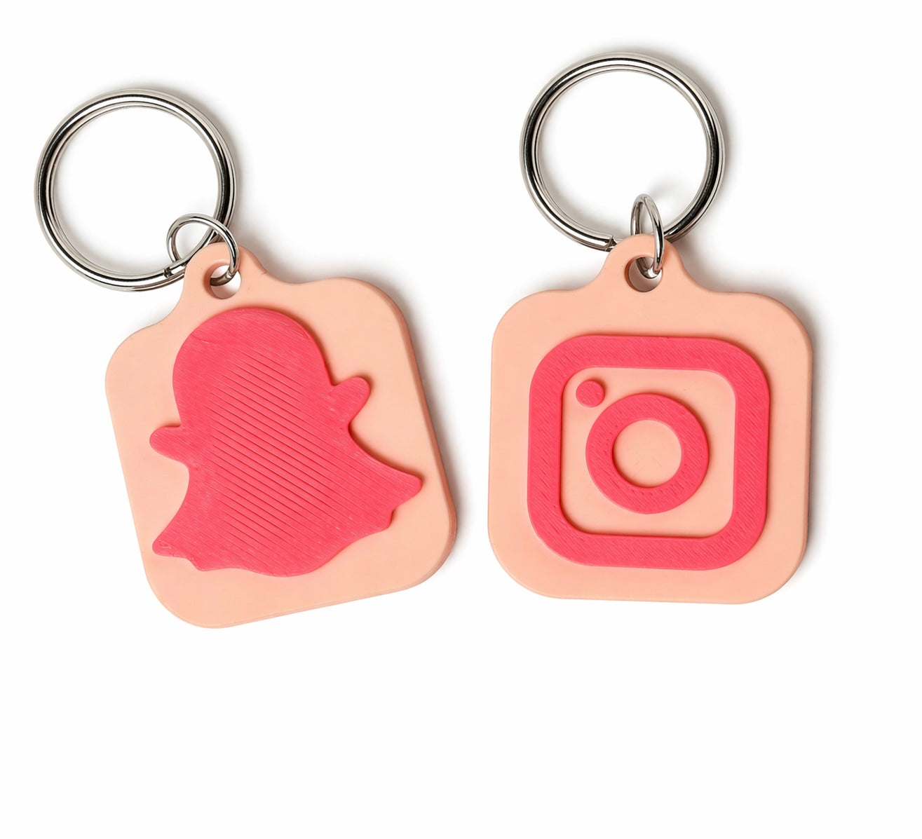 Social Media NFC Keychain Tag (3D Printed)