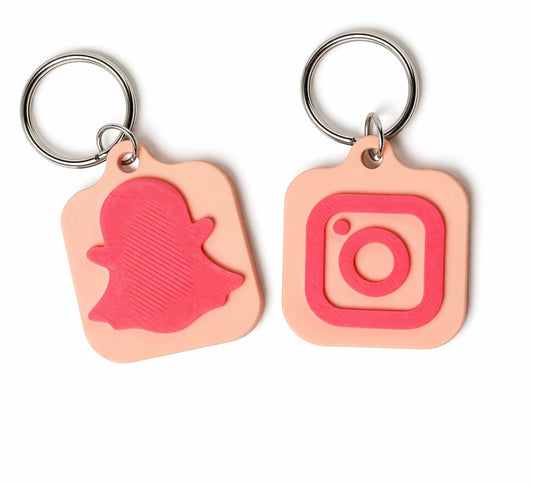 Social Media NFC Keychain Tag (3D Printed)