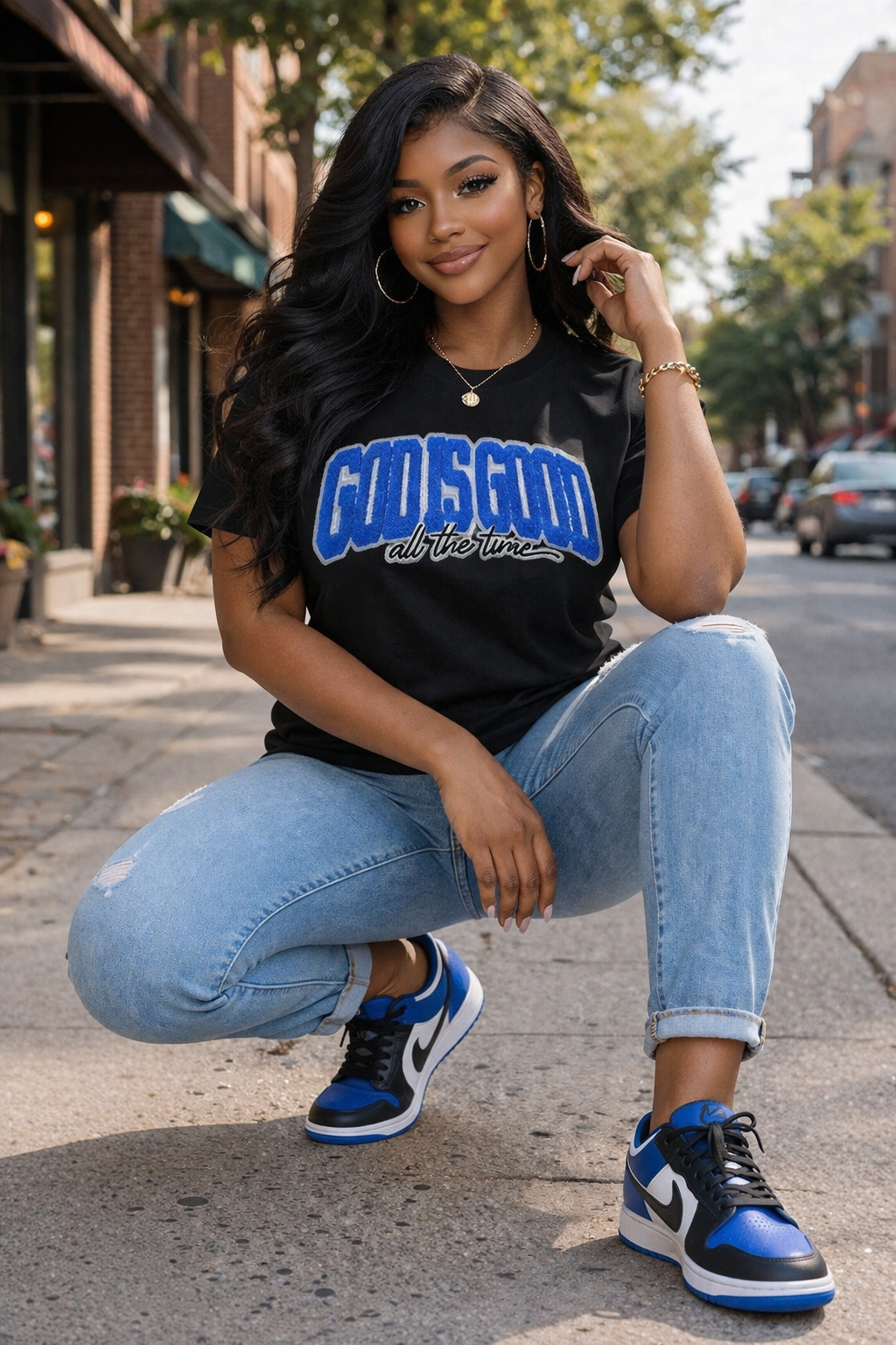 God is Good Chenille Patch Tee