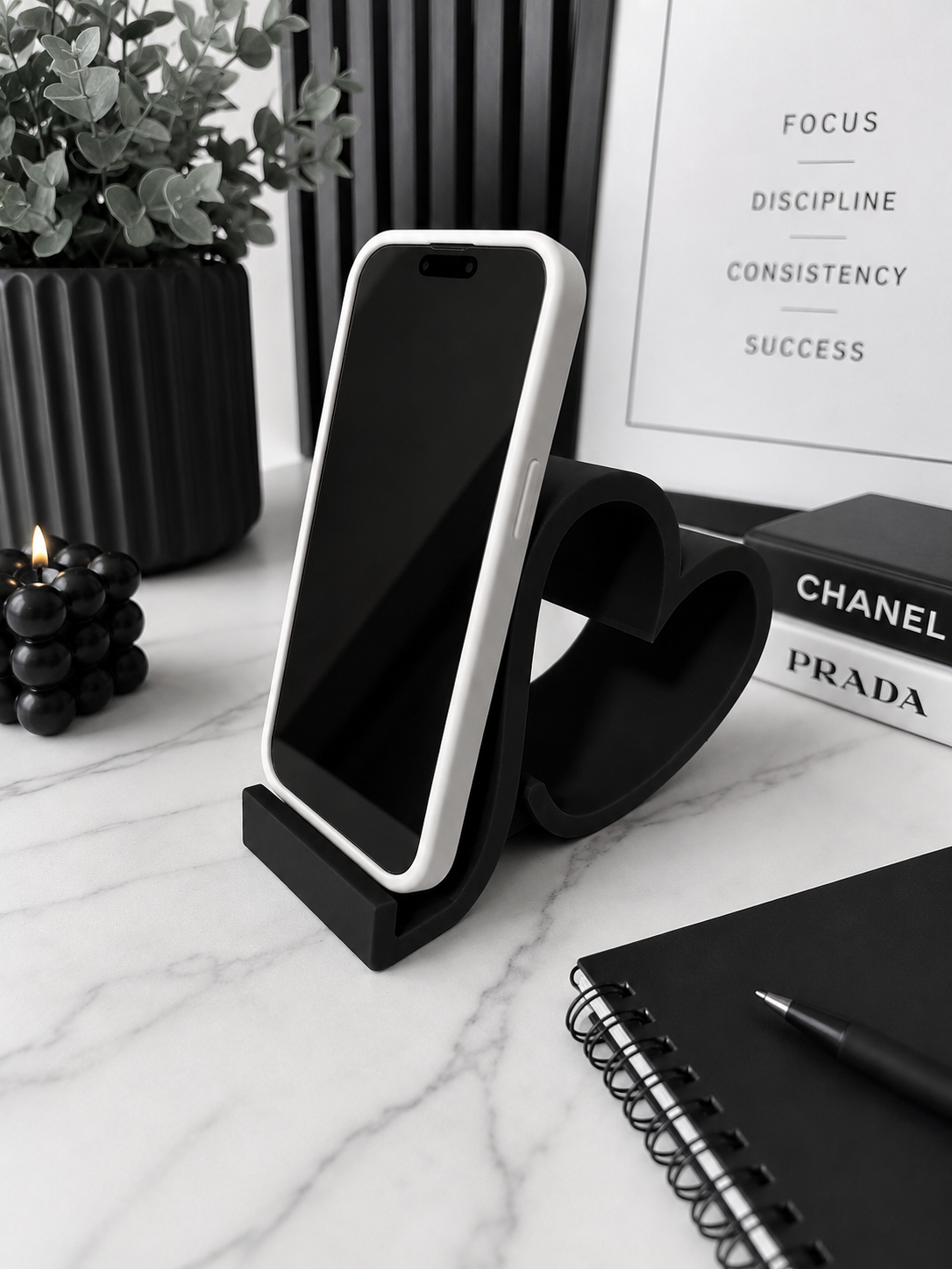 Heart-Shaped Phone Stand | Stylish Cell Phone Holder (3D Printed)
