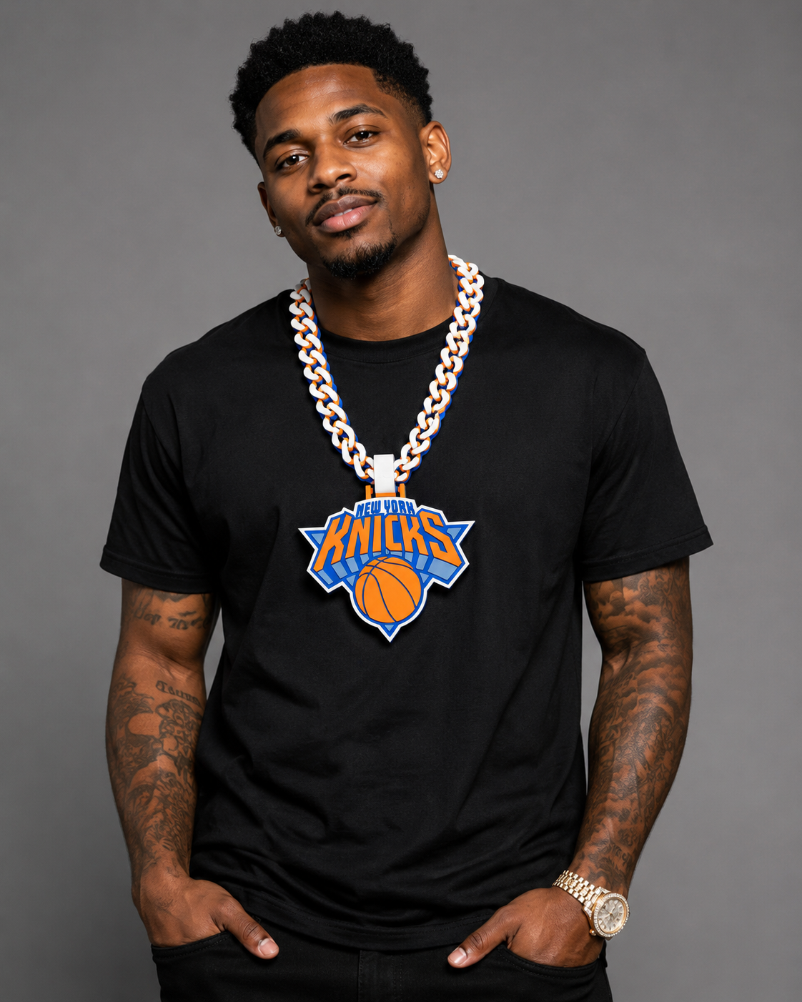 New York Knicks Inspired Hype Chain Necklace | 3D Printed Fan Collectible