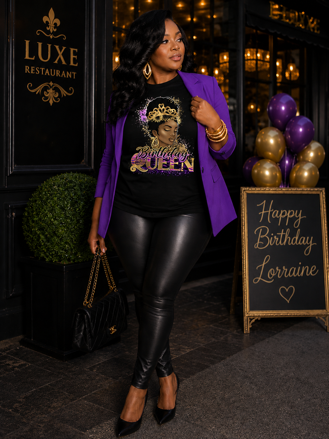Birthday Queen Gold Tee