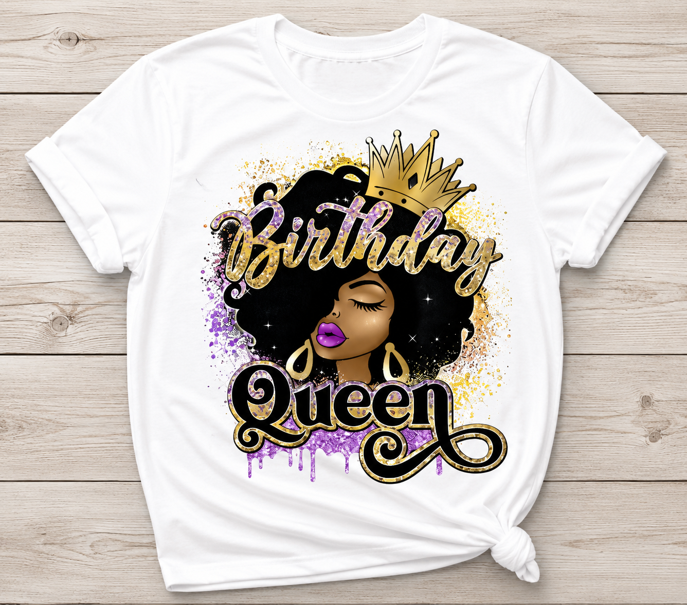 Birthday Queen Purple Tee