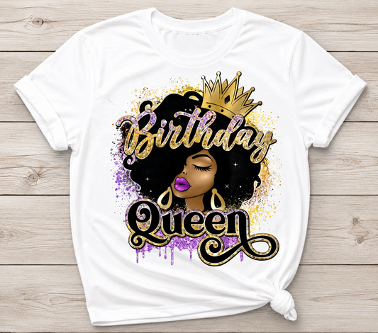 Birthday Queen Purple Tee