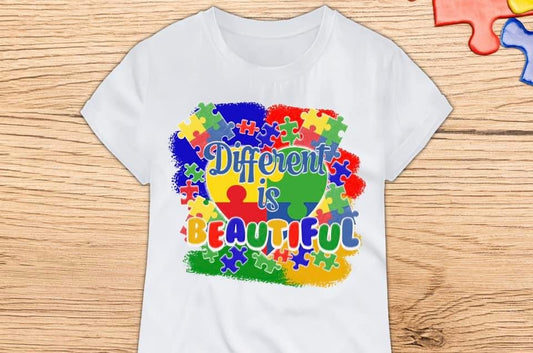 Different is Beautiful -Autism Awareness Tee
