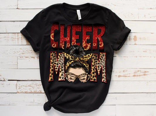 Cheer Mom - Black Hair Women's Tee