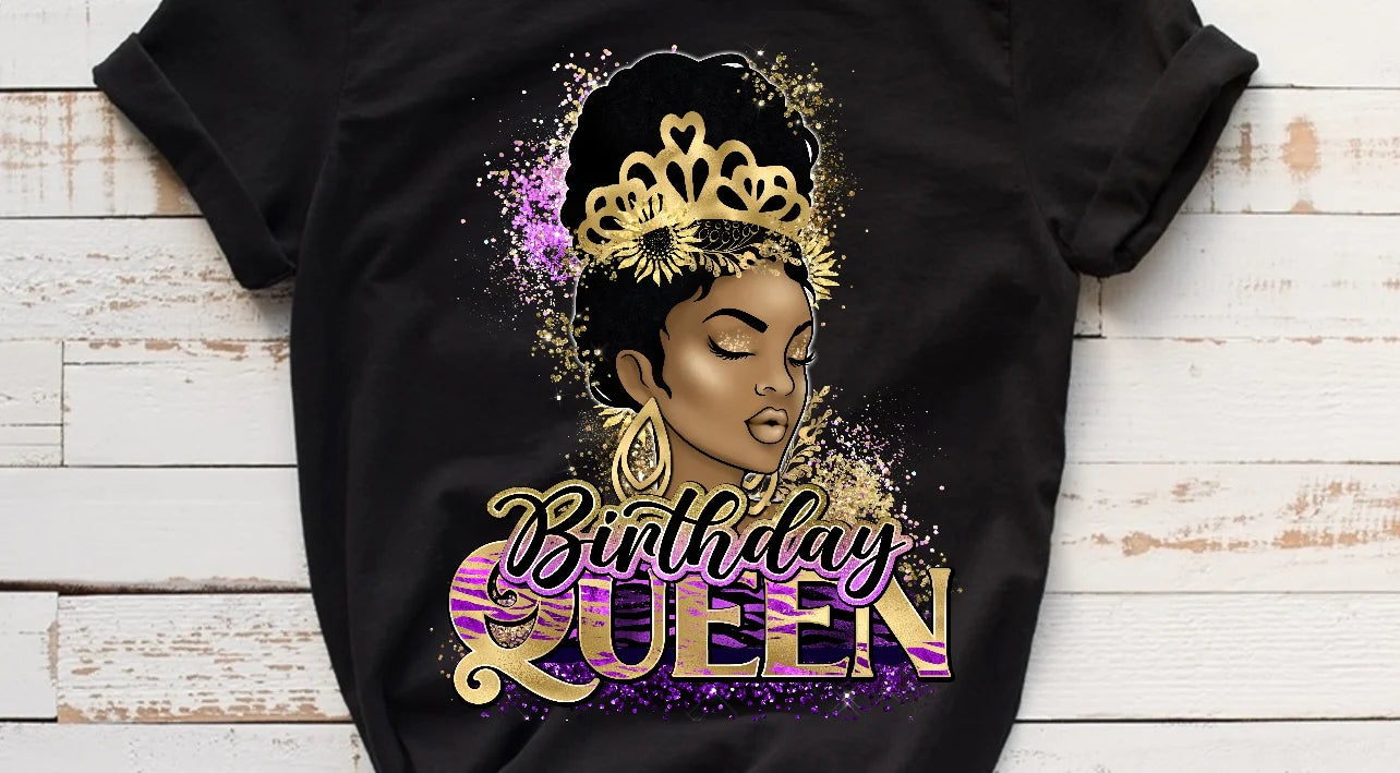Birthday Queen Gold Tee