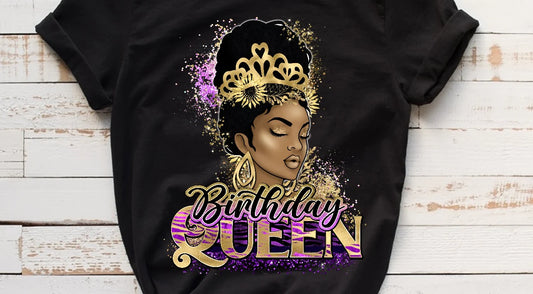 Birthday Queen Gold Tee